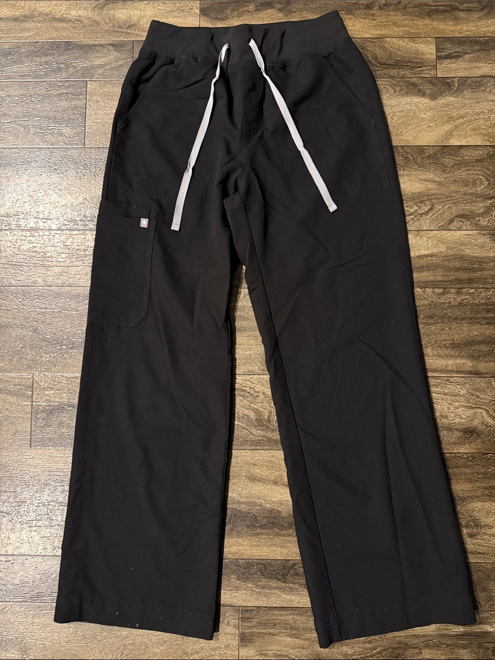 Figs Isabel High-Rise Wide-Leg Scrub Pant-Black